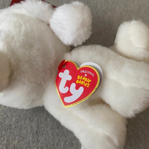 NWT Ty Original Beanie Babies Oslo the Christmas Polar Bear 6" 2019 - Picture 7 of 13